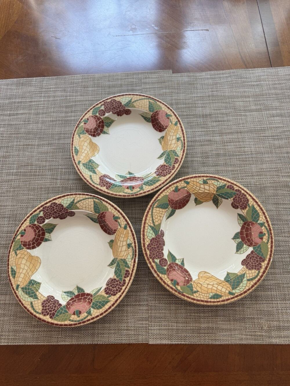 Pier 1 Imports Italy Mosaic Fruit Salad Bowls Set Of 3 Vintage Discontinued